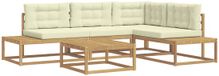vidaXL - Hoek loungeset - 2 zitplekken - Wit en crème - Polyester