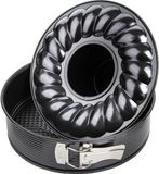 Zenker Springvorm met Platte en Buisbodem Ø 24 cm, Zwart Metallic