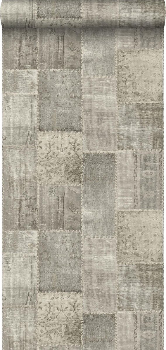 Esta Home behang kelim patchwork taupe - 148331 - 53 x 1005 cm