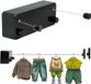 GelldG Fil à linge - Fil rétractable - Acier tressé - 4,2 mètre - Inox - Noir