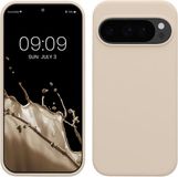 kwmobile telefoonhoesje geschikt voor Google Pixel 10 / Pixel 10 Pro - Hoesje met siliconen coating - Smartphone case in crème