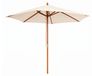 Linder Exclusiv Parasol de jardin avec structure en bois 250 cm beige