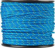 SNURO Polypropyleen touw (2mm, 100m, blauw met geel en groen)