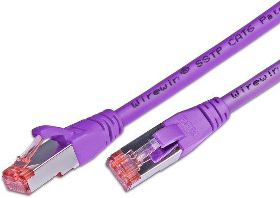 Wirewin S/FTP CAT6 10m netwerkkabel Violet