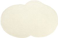 Vente-unique Organisch tapijt 100% handgetufte wol - 120 x 160 cm - Ivoor - 2100g/m² - VELIMA