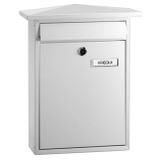 Arregui E-5711 Brievenbuspaal Wit Roestvrijstaal