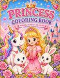 Princess Coloring Book: Magical Moments to Color, Castles, Unicorns & Fairy-Tale Fun