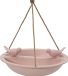 Decoris Vogelbad/drinkschaal - bamboe hout - lichtroze - D27 cm - voederbak