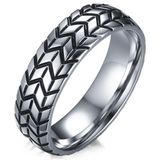 LGT JWLS Lookinggoodtoday Herenring van RVS Autoband-18mm