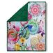 Muller Textiles HIP Plaid 130 x 160 cm Bloemen en Vogel Print Kleurrijk Polyester 1 Persoons