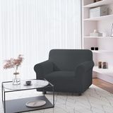 Italian Bed Linen Elastische bankovertrek IRIS met volledige afdekking, donkergrijs, 1-zits