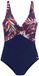 Lascana Badpak Odetta Mouwloos Gebloemd Bordeaux V-hals 75B