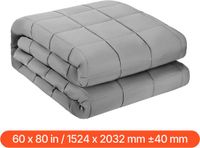 Merkloos / Sans marque Latios Verzwaringsdeken - Verzwaarde Therapiedeken 152 x 203 cm - Gewicht 11,3 kg - Grijs
