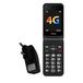 TTfone TT760 Flip 4G Mobiele Telefoon met Grote Toetsen voor Ouderen met Noodhulpknop - Ontgrendelde Basis Mobiele Telefoon (Rood, met oplader)