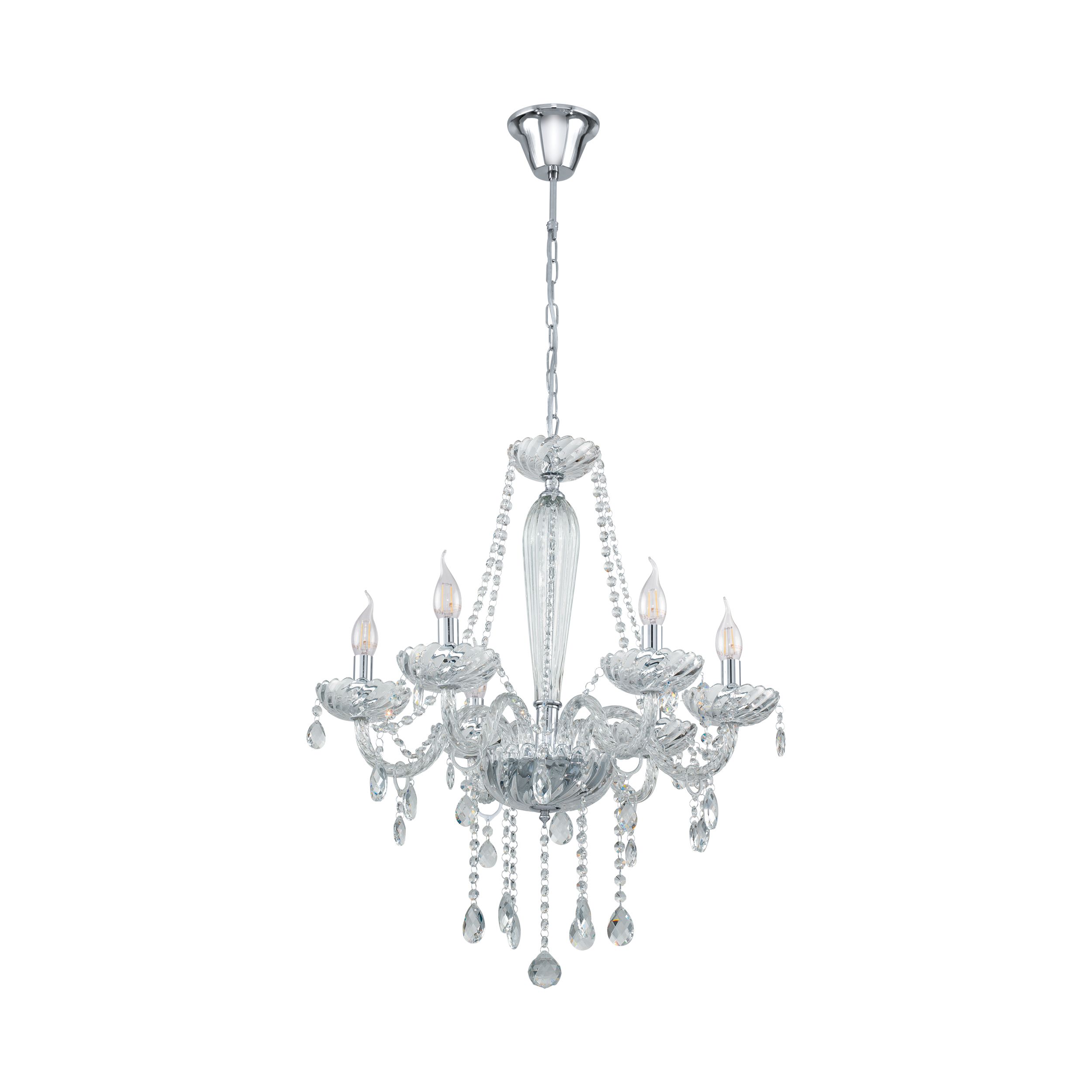 EGLO Basilano 1 Hanglamp - E14 - Ø 72 cm - Chroom