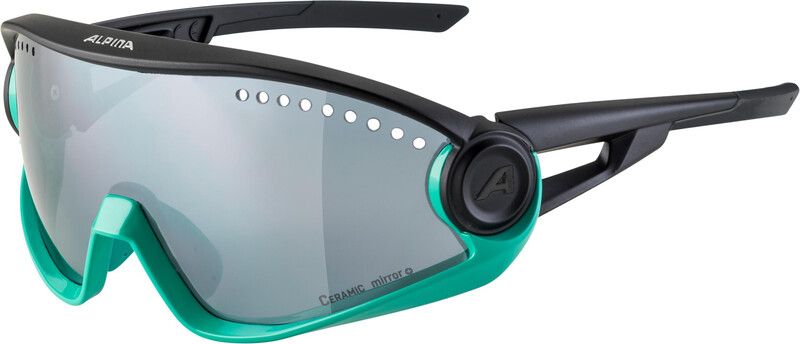Alpina 5W1NG CM+ Glasses - turquoise/black/black mirror - 4003692304919