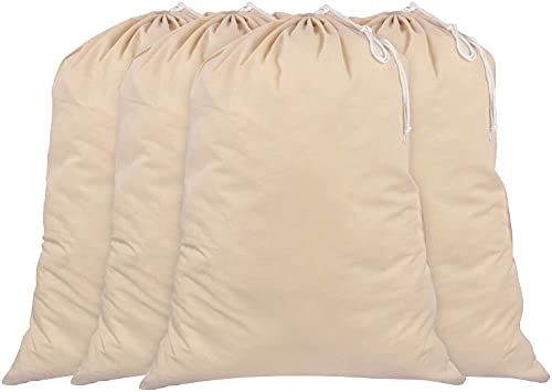 SweetNeedle Sweet Needle - 100% katoen Extra grote Heavy Duty Waszakken 71 CM x 91 CM (28 IN x 36 IN), Natuurlijke Kleur