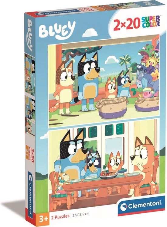 Clementoni Puzzel 2x20 Stukjes Bluey