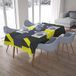 Bonamaison Tafelkleed, Anti-Mold, Sneldrogend, Waterdicht, 100% Polyester Tafellaken, Neon Geel, Rook, 140 x 200 Cm