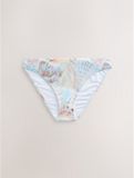 Next Dames Bikinibroekje Slip Dierenprint Cream/Blue Shell Polyester 36