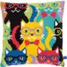 Vervaco Kit point de croix Chat drôle 40 x 40 cm