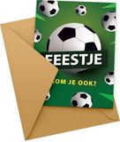 Kleurmedia Uitnodiging Kinderfeestje Voetbal - 10 Kaarten met Envelop