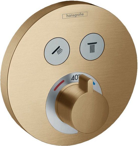 Hansgrohe ShowerSelect S Thermostaat Afbouwdeel - 2 Functies - Brushed Bronze