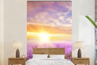 Nr1Wallpaper Fotobehang Lavendel - Zon - Lucht - Natuur - 145x220 cm - Vlies - Multicolor