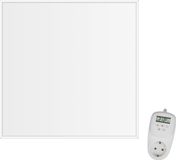Viesta Chauffage infrarouge mural 60x60 cm 360 W – Thermostat TH12 – Technologie Carbon Crystal