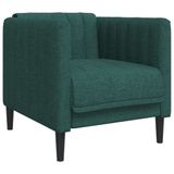 VidaXL Fauteuil stof donkergroen