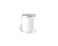 EMCO Ronde zeepdispenser voor wandmontage, pompdispenser om te lijmen of te schroeven, wandzeepdispenser en zeepdispenser voor badkamer, witte sensor zeepdispenser