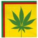 Merkloos Servetten Wietplant - 20x stuks - 33 cm - reggae hippie thema - wegwerpservetten