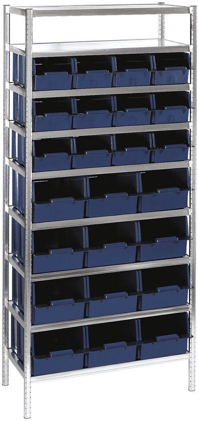 Raaco Rek met 12x bak 7-1600 12x bak 9-2800 gal/bl