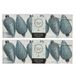 Decoris Kersthangers dennenappels - 24x - lichtblauw - glitter - 8 cm - kunststof - kerstversiering
