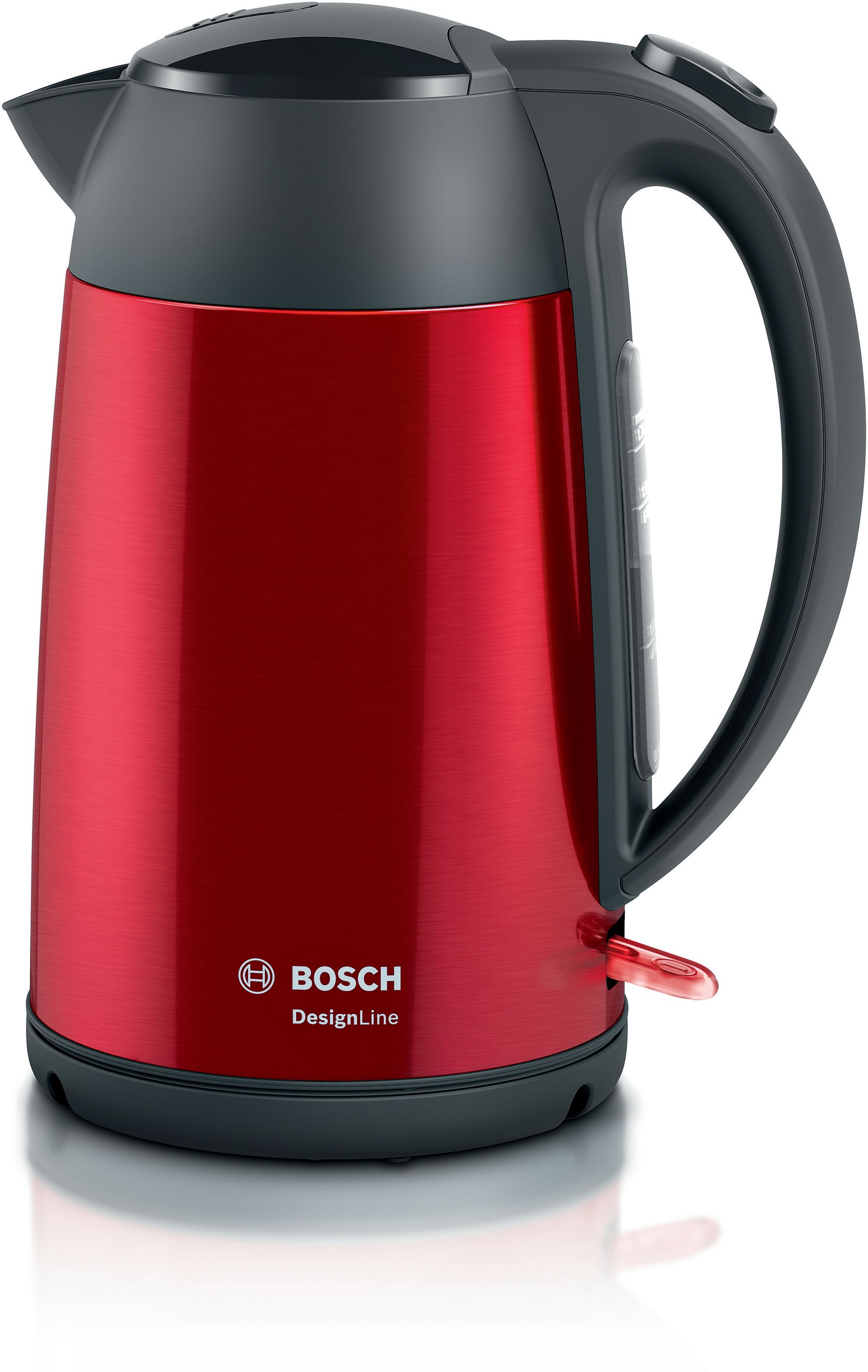 Bosch TWK3P424 Waterkoker - 1.7L - 2400W - Grijs/Rood