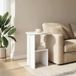 Maison Exclusive - Table d'appoint, blanc laqué, Ø 39,5 x 55 cm, fibre de bois