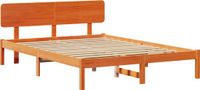 vidaXL Bedframe Wasbruin 160 x 200 cm Massief Grenenhout