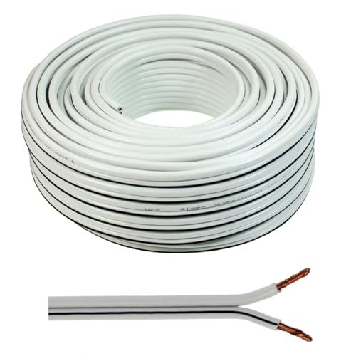 SeKi Luidsprekerkabel wit 2x 4,00mm² 25M ring