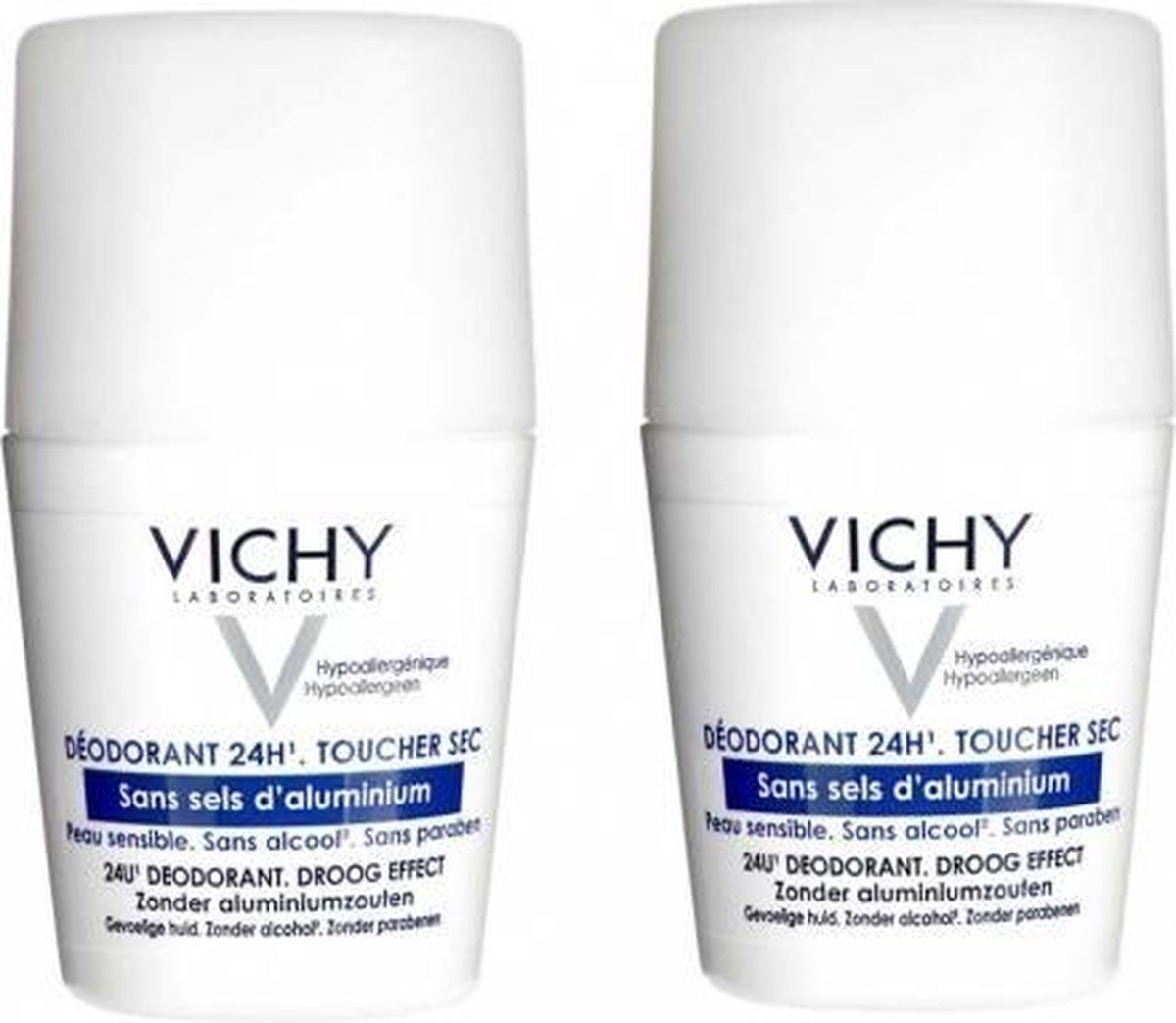 Vichy Déodorant 24h Sans Sels D'aluminium - Roll-on 2x50 ml