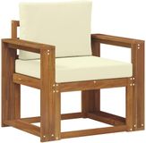 vidaXL Buitensofa Massief Acacia Hout en Polyester Naturel