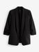 Next Dames Ruimvallende blazer met ruches aan de mouwen Zwart