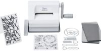 Sizzix Sidekick Starter Kit, mini handmatige stansmachine, blanc et gris