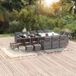 Prolenta Maison Exclusive Tuinset voor buiten, 15-delig, met kussens, van grijs polyrotan