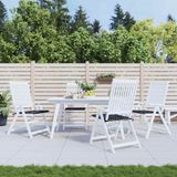 vidaXL Tuinstoelkussens 4 st ruitpatroon 40x40x3 cm stof zwart