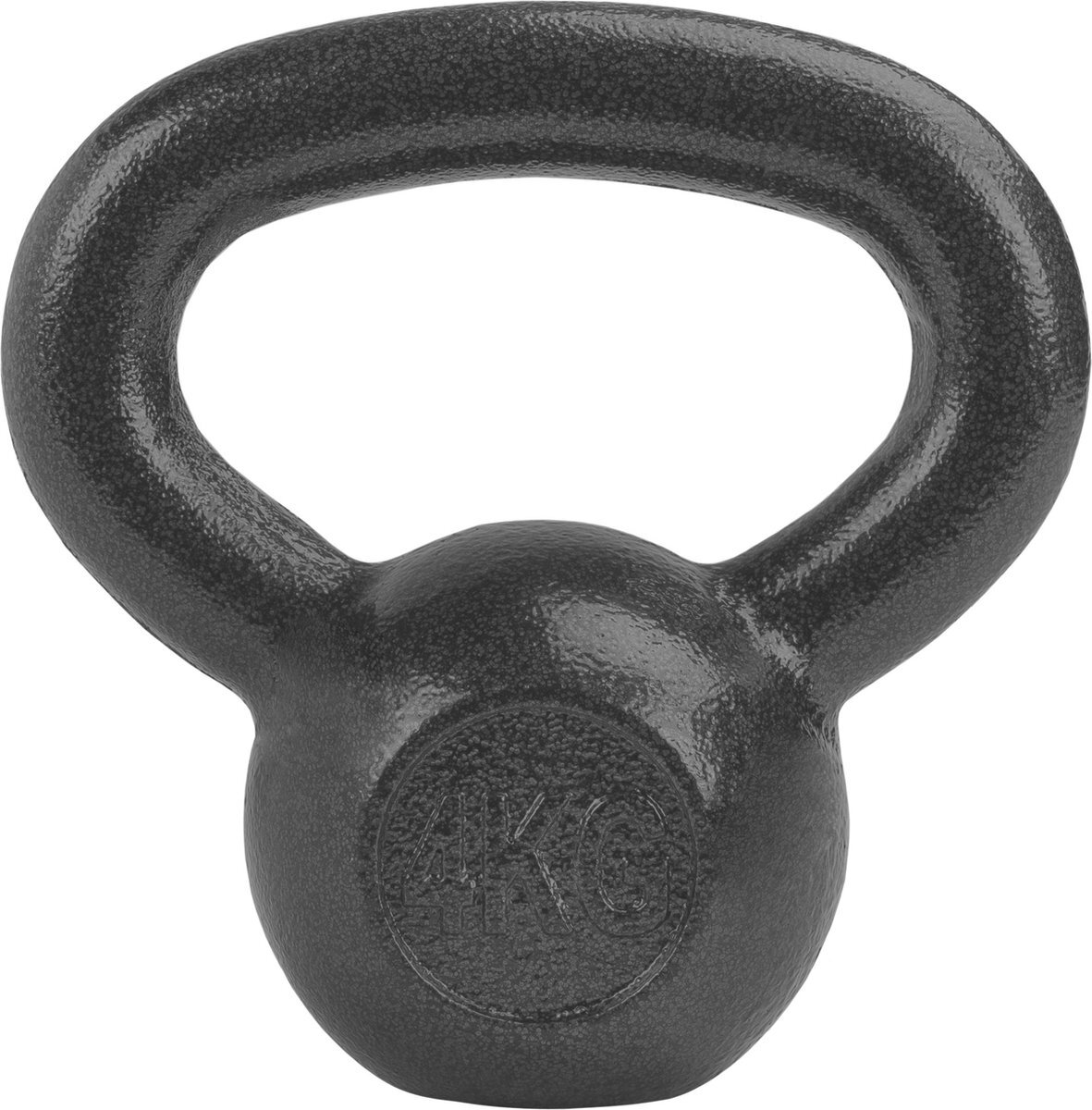 RYZOR Kettlebell van 4 kg - Gietijzeren - crossfit - Bootcamp - massief gietijzer - Kogelhalter - Fitness - gewichten - 4 kg - binnen en buiten - Halters en gewichten - Fitness en Training - Krachttraining - Krachtbenodigdheden - Gietijzer Grijs