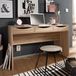 FineBuy Bureau MASSA 120 cm Bureau de bureau en chêne Sonoma Bureau informatique moderne avec 3 tiroirs et espace de rangement Bureau pour jeunes peu encombrant