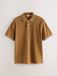Next - Heren - Poloshirt met korte mouwen en contrastrand - Bruin
