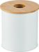 Relaxdays Badkamer Prullenbak - 2L - Bamboe Deksel - Wit
