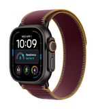 Apple Watch Ultra 4 GPS + Cellular 49 mm Titane Boîtier Noir avec Bande Trail Bordeaux (S/M)