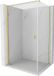 Mexen Mist-B cabine de douche pivotante 90 x 100 cm, transparent, or brossé